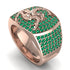 Scorpion Men Emerald Signet Ring - Sean No. 5